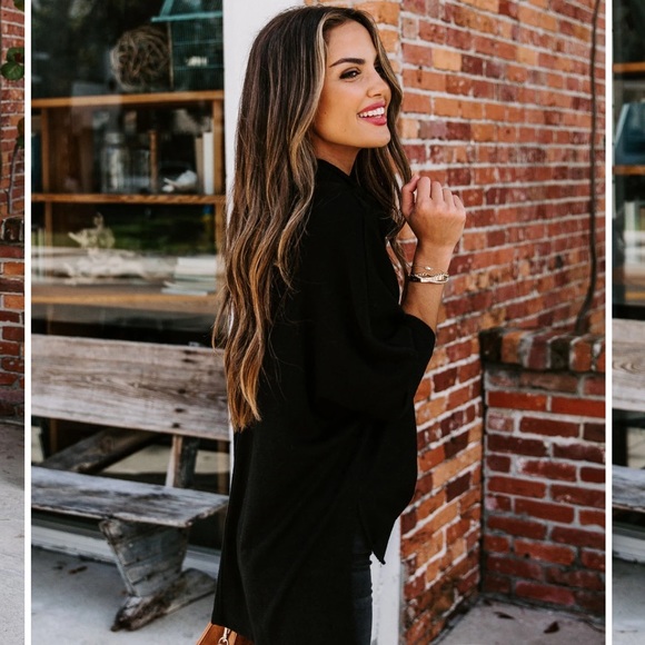 VICI Black Cowl Neck Sweater Trending Fall Winter Clothing Nordstrom Small - Picture 1 of 6
